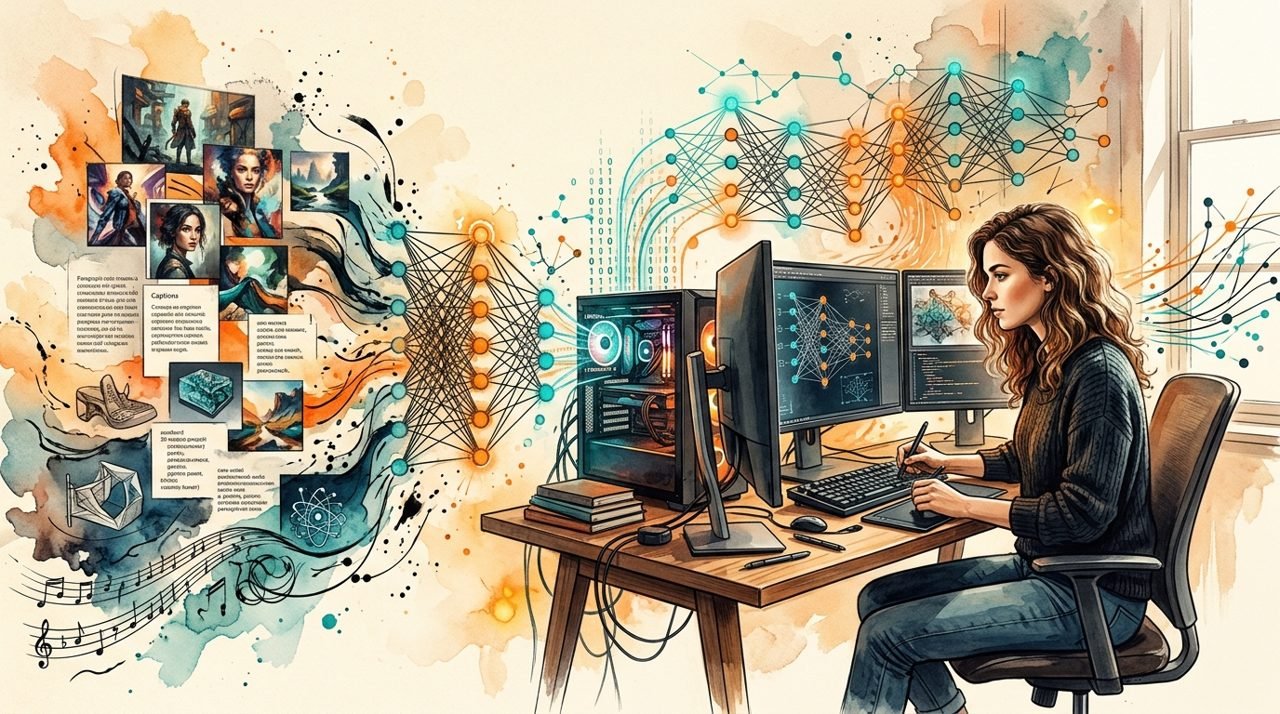Editorial illustration accompanying Movies and Television Culture
